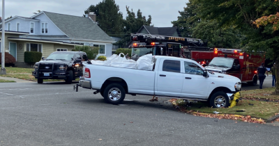 Two-Vehicle Collision in Aberdeen Damages Fire Hydrant, School-Zone Sign