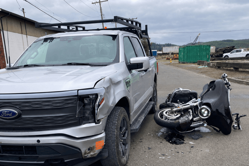 Motorcyclist suffers severe injuries after truck fails to stop in Aberdeen Friday.